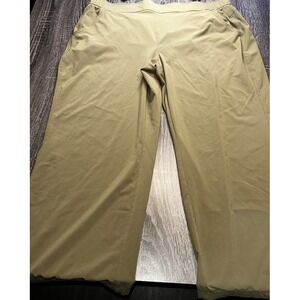 Eddie Bauer Womens XL Olive Green Camp Pants Travel Hiking Elastic Waist